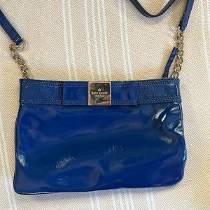 Royal blue patent leather Kate Spade purse